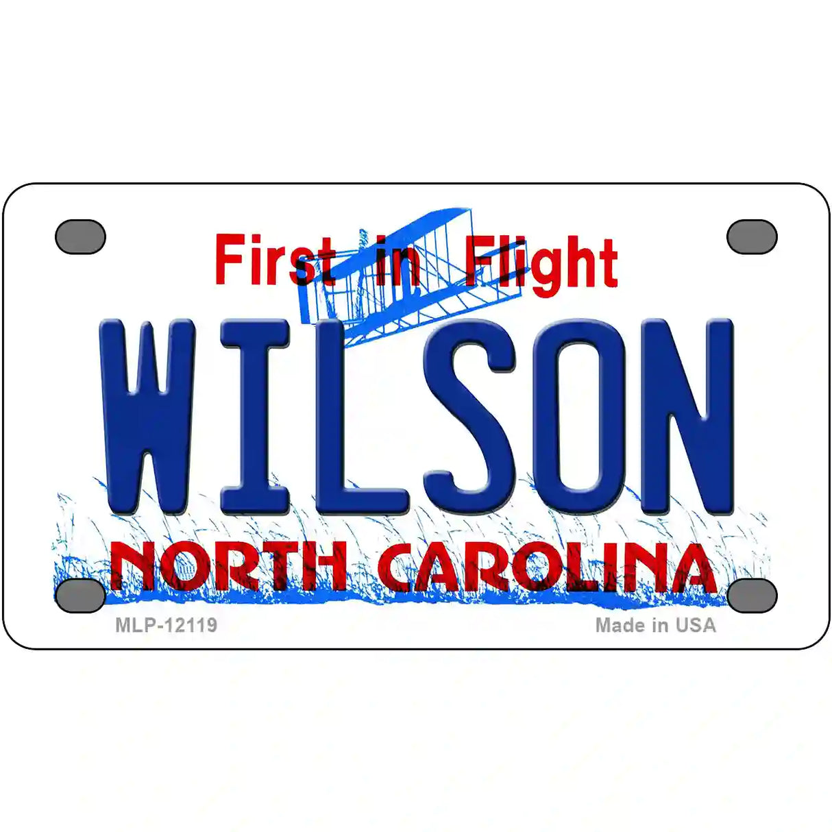 Wilson North Carolina State Novelty Metal License Plate LP-12119 4" x 2.2" (MLP)