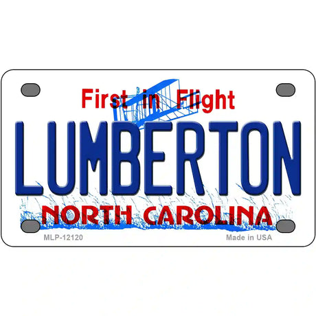 Lumberton North Carolina State Novelty Metal License Plate 4" x 2.2" (MLP)