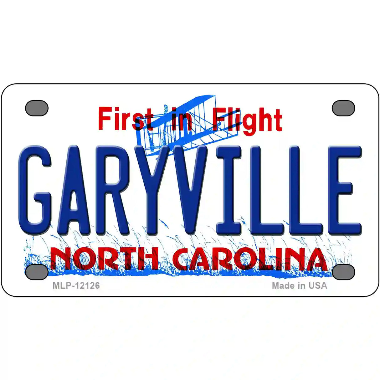 Garyville North Carolina State Novelty Metal License Plate 4" x 2.2" (MLP)