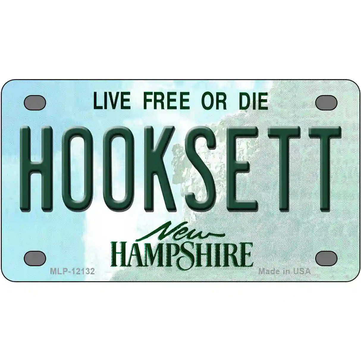 Hooksett New Hampshire Novelty Metal License Plate 4" x 2.2" (MLP)