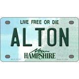 Alton New Hampshire Novelty Metal License Plate 4" x 2.2" (MLP)