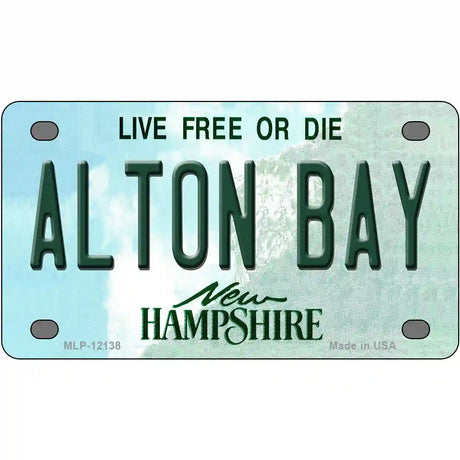 Alton Bay New Hampshire Novelty Metal License Plate 4" x 2.2" (MLP)