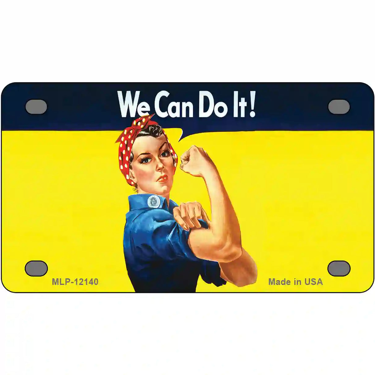 We Can Do It Novelty Metal License Plate 4" x 2.2" (MLP)