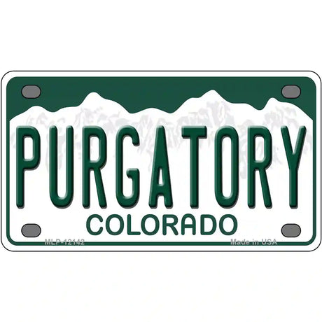 Purgatory Colorado Novelty Metal License Plate 4" x 2.2" (MLP)