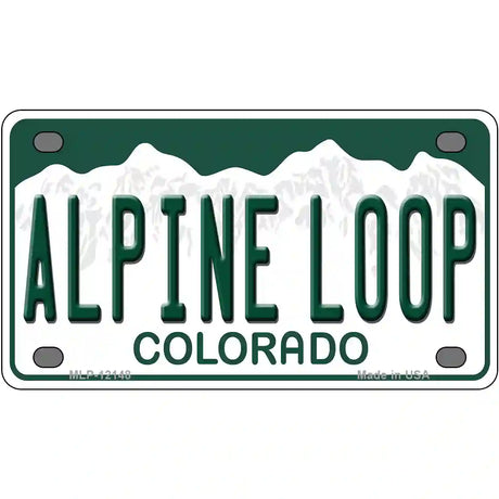 Alpine Loop Colorado Novelty Metal License Plate 4" x 2.2" (MLP)