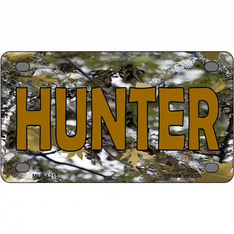 Hunter Camouflage Novelty Metal License Plate 4" x 2.2" (MLP)