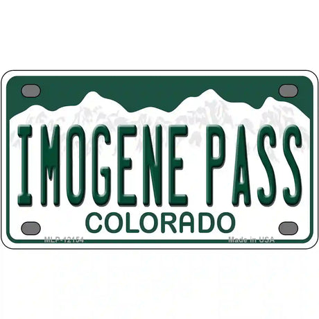 Imogene Pass Colorado Novelty Metal License Plate 4" x 2.2" (MLP)