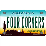 Four Corners Arizona Novelty Metal License Plate 4" x 2.2" (MLP)