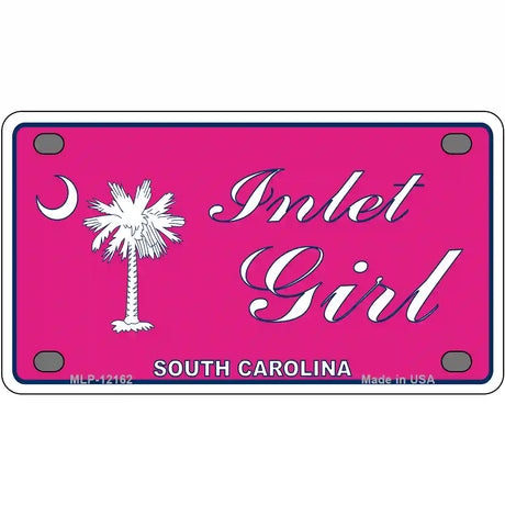 Inlet Girl SC Pink Novelty Metal License Plate 4" x 2.2" (MLP)