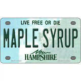 Maple Syrup New Hampshire Novelty Metal License Plate 4" x 2.2" (MLP)