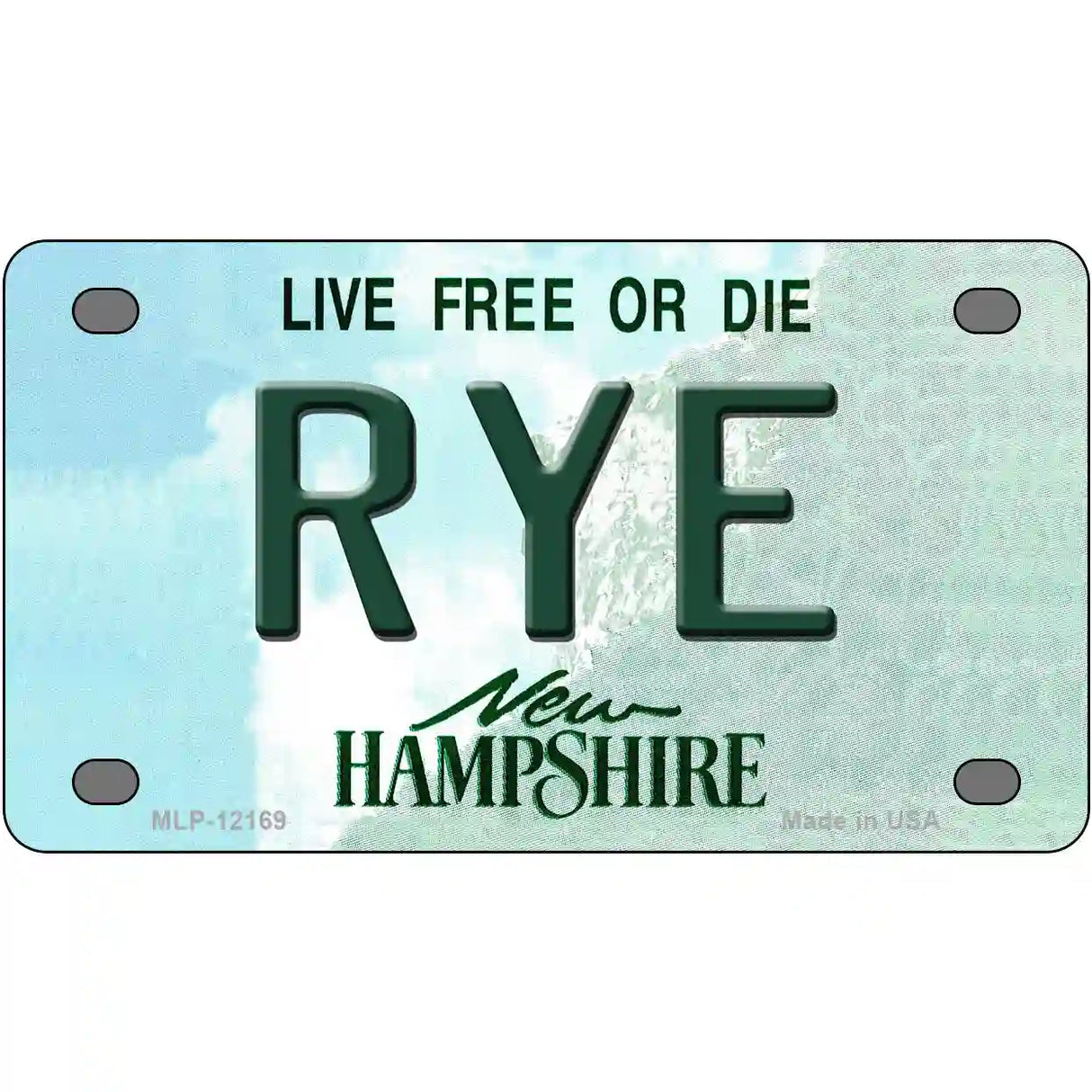 Rye New Hampshire Novelty Metal License Plate 4" x 2.2" (MLP)