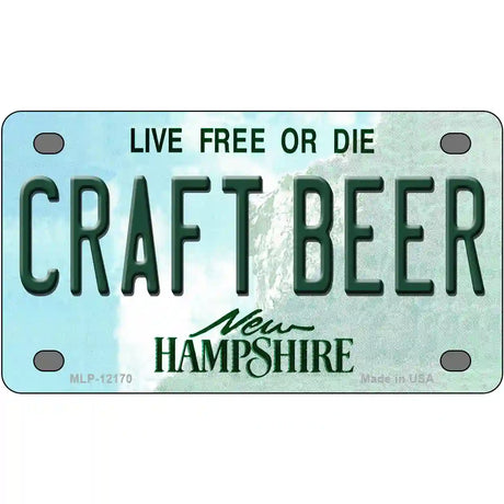 Craft Beer New Hampshire Novelty Metal License Plate 4" x 2.2" (MLP)