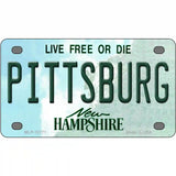 Pittsburg New Hampshire Novelty Metal License Plate 4" x 2.2" (MLP)