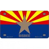 Bisbee Arizona Flag Novelty Metal License Plate 4" x 2.2" (MLP)