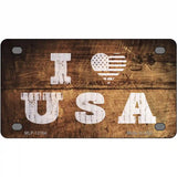 I Love USA Novelty Metal License Plate 4" x 2.2" (MLP)