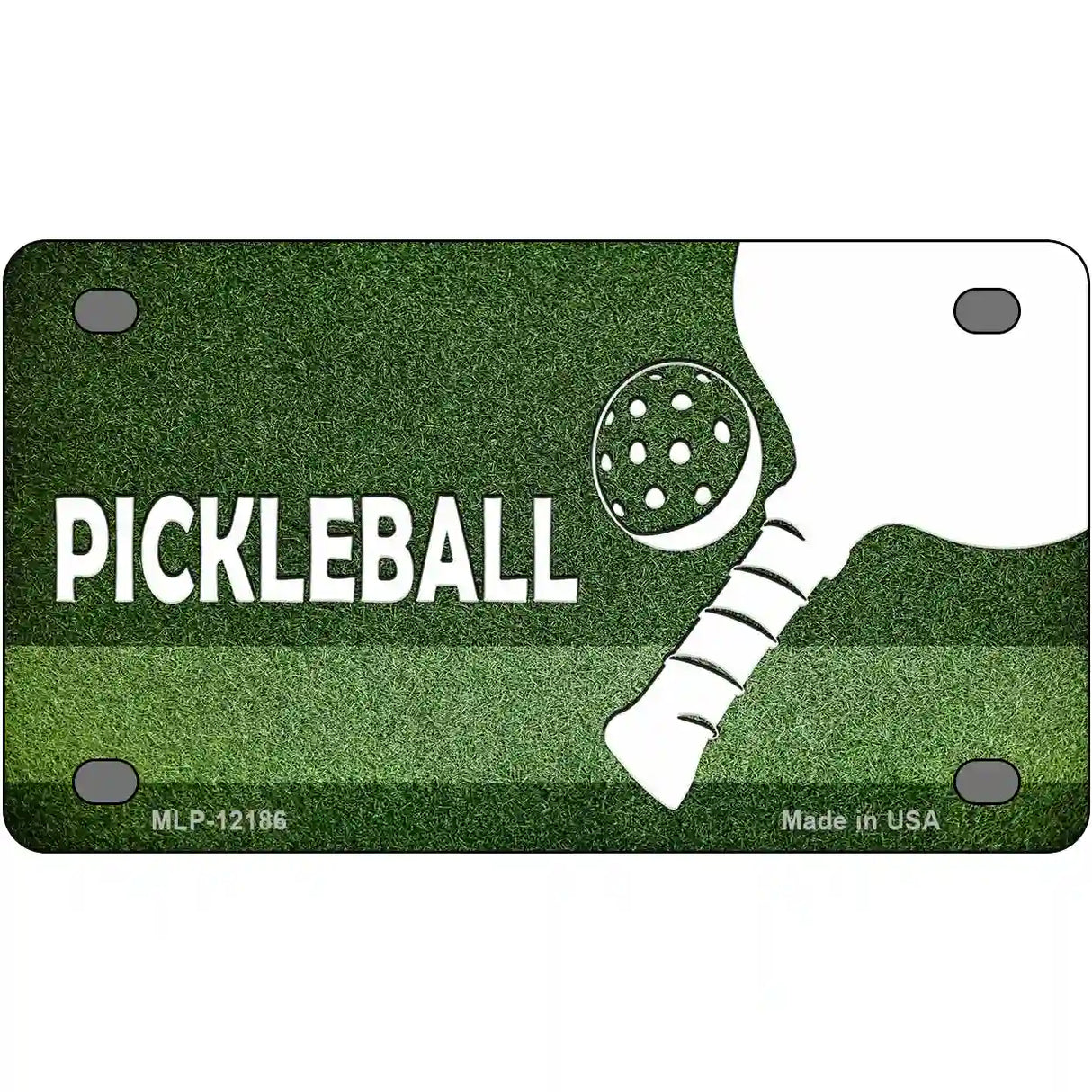 Pickleball Novelty Metal License Plate 4" x 2.2" (MLP)