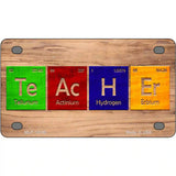 Teacher Periodic Table Wood Novelty Metal License Plate 4" x 2.2" (MLP)