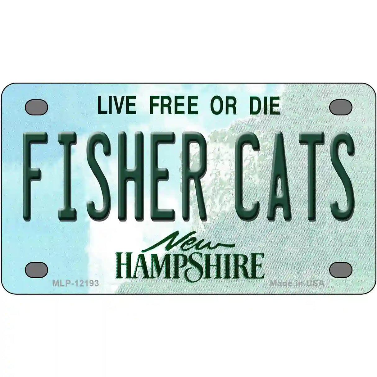 Fisher Cats New Hampshire Novelty Metal License Plate 4" x 2.2" (MLP)