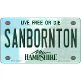 Sanbornton New Hampshire Novelty Metal License Plate 4" x 2.2" (MLP)