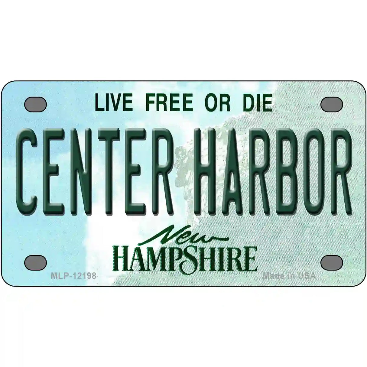 Center Harbor New Hampshire Novelty Metal License Plate 4" x 2.2" (MLP)