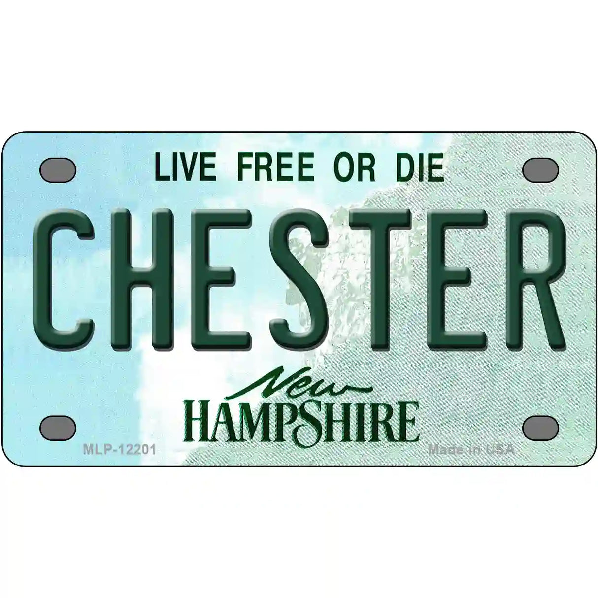 Chester New Hampshire Novelty Metal License Plate 4" x 2.2" (MLP)