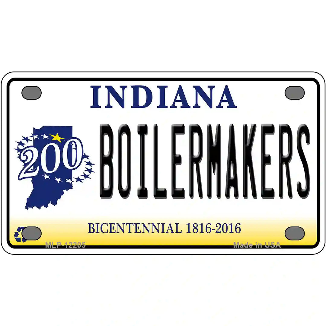 Boilermakers Indiana Novelty Metal License Plate 4" x 2.2" (MLP)