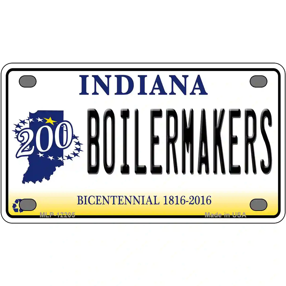 Boilermakers Indiana Novelty Metal License Plate 4" x 2.2" (MLP)