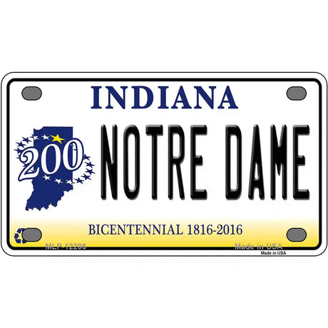 Notre Dame Indiana Novelty Metal License Plate 4" x 2.2" (MLP)