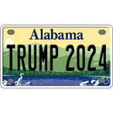 Trump 2024 Alabama Novelty Metal License Plate 4" x 2.2" (MLP)