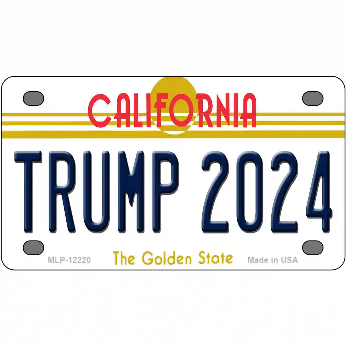 Trump 2024 California Novelty Metal License Plate