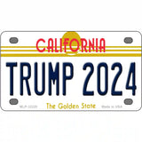 Trump 2024 California Novelty Metal License Plate