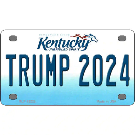 Trump 2024 Kentucky Novelty Metal License Plate 4" x 2.2" (MLP)