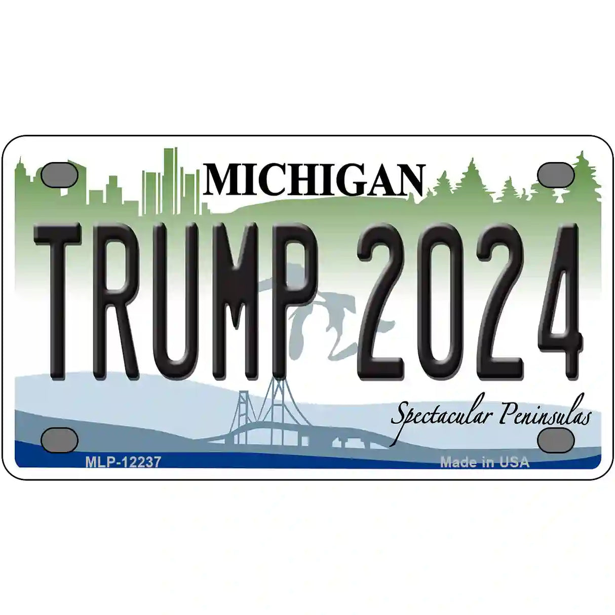 Trump 2024 Michigan Novelty Metal License Plate