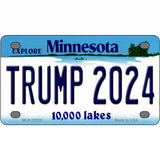 Trump 2024 Minnesota Novelty Metal License Plate 4" x 2.2" (MLP)