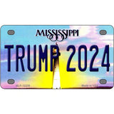 Trump 2024 Mississippi Novelty Metal License Plate 4" x 2.2" (MLP)