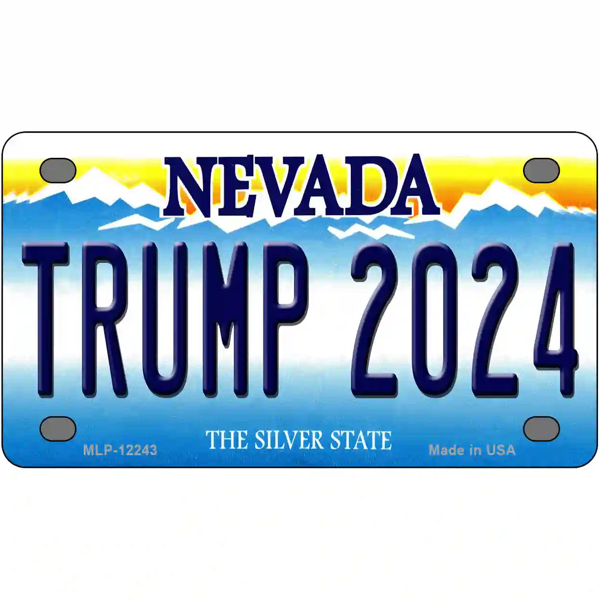 Trump 2024 Nevada Novelty Metal License Plate 4" x 2.2" (MLP)