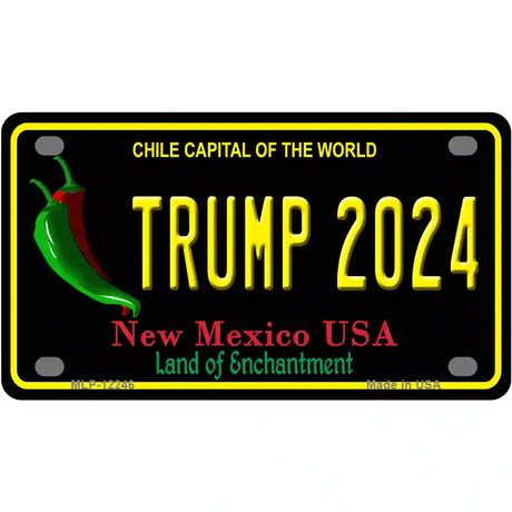 Trump 2024 New Mexico Novelty Metal License Plate 4" x 2.2" (MLP)