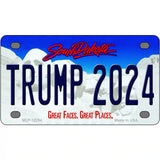 Trump 2024 South Dakota Novelty Metal License Plate 4" x 2.2" (MLP)