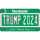 Trump 2024 Vermont Novelty Metal License Plate 4" x 2.2" (MLP)