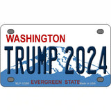 Trump 2024 Washington Novelty Metal License Plate 4" x 2.2" (MLP)