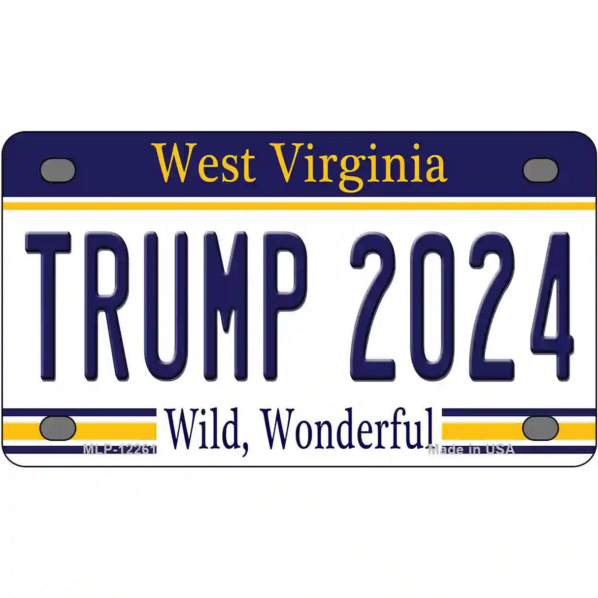 Trump 2024 West Virginia Novelty Metal License Plate