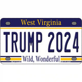 Trump 2024 West Virginia Novelty Metal License Plate