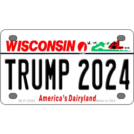 Trump 2024 Wisconsin Novelty Metal License Plate