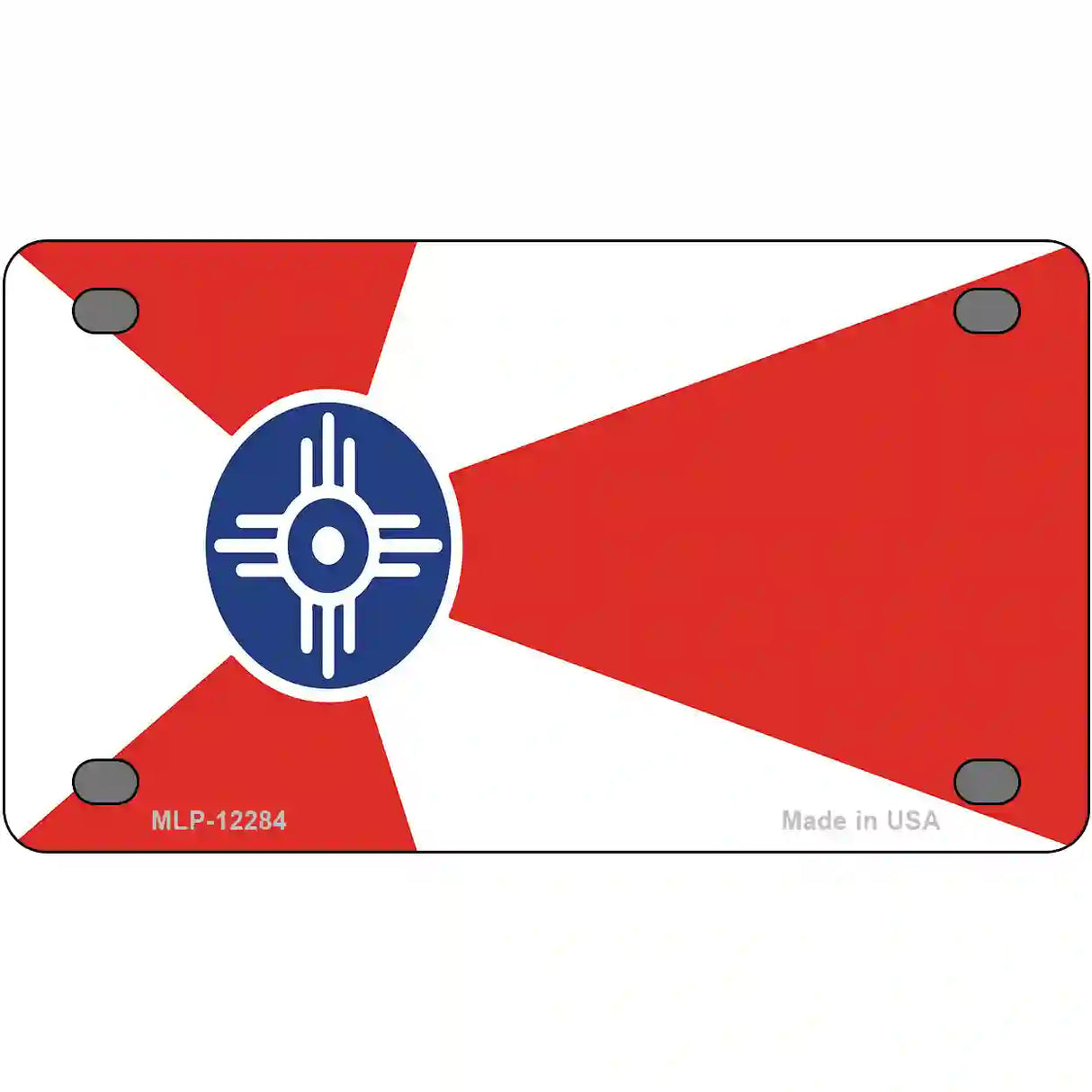 Wichita Flag Novelty Metal License Plate 4" x 2.2" (MLP)