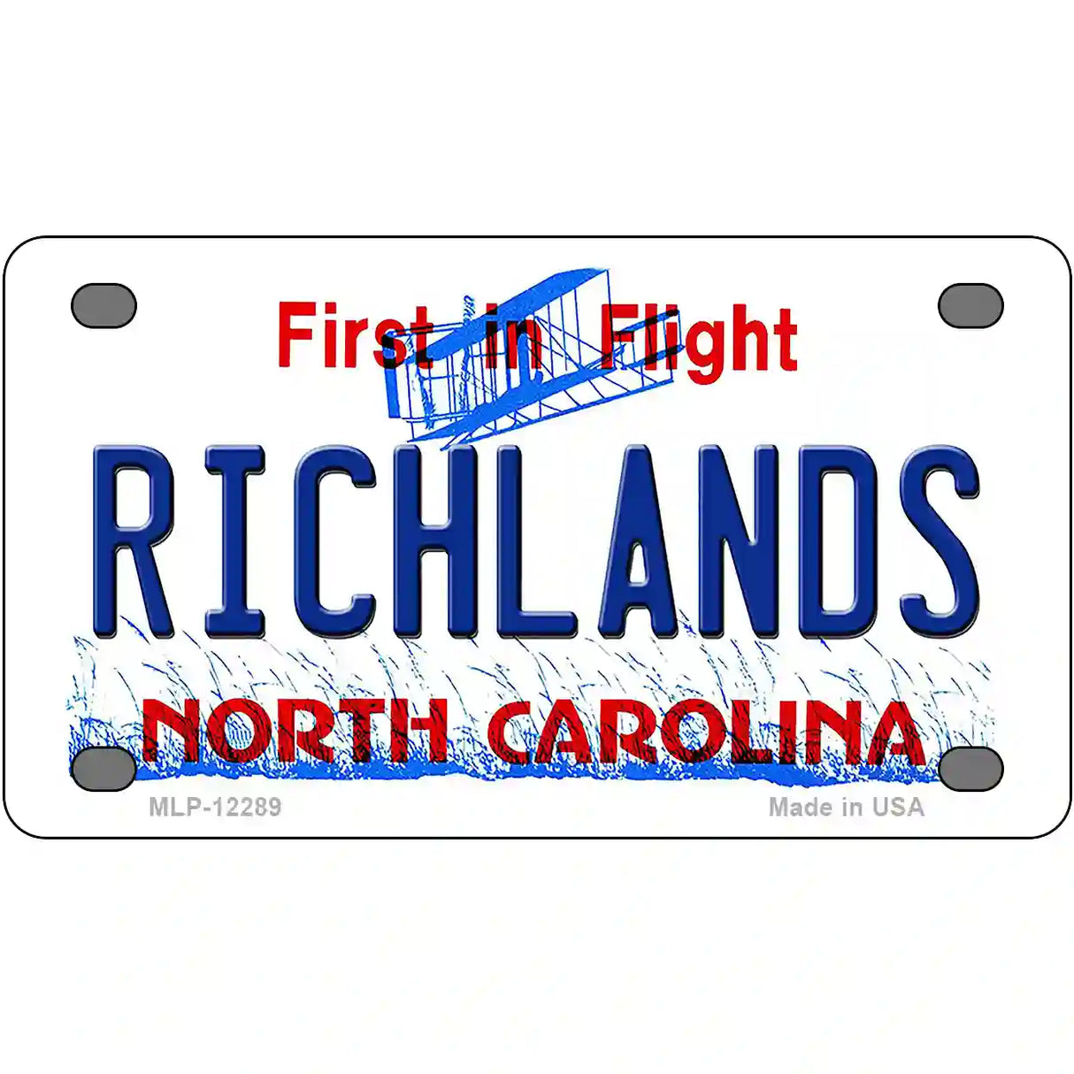 North Carolina Richlands Novelty Metal License Plate 4" x 2.2" (MLP)