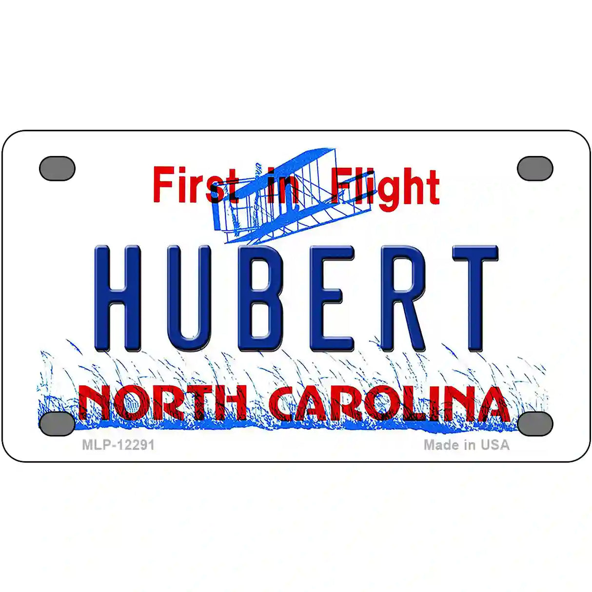 North Carolina Hubert Novelty Metal License Plate 4" x 2.2" (MLP)