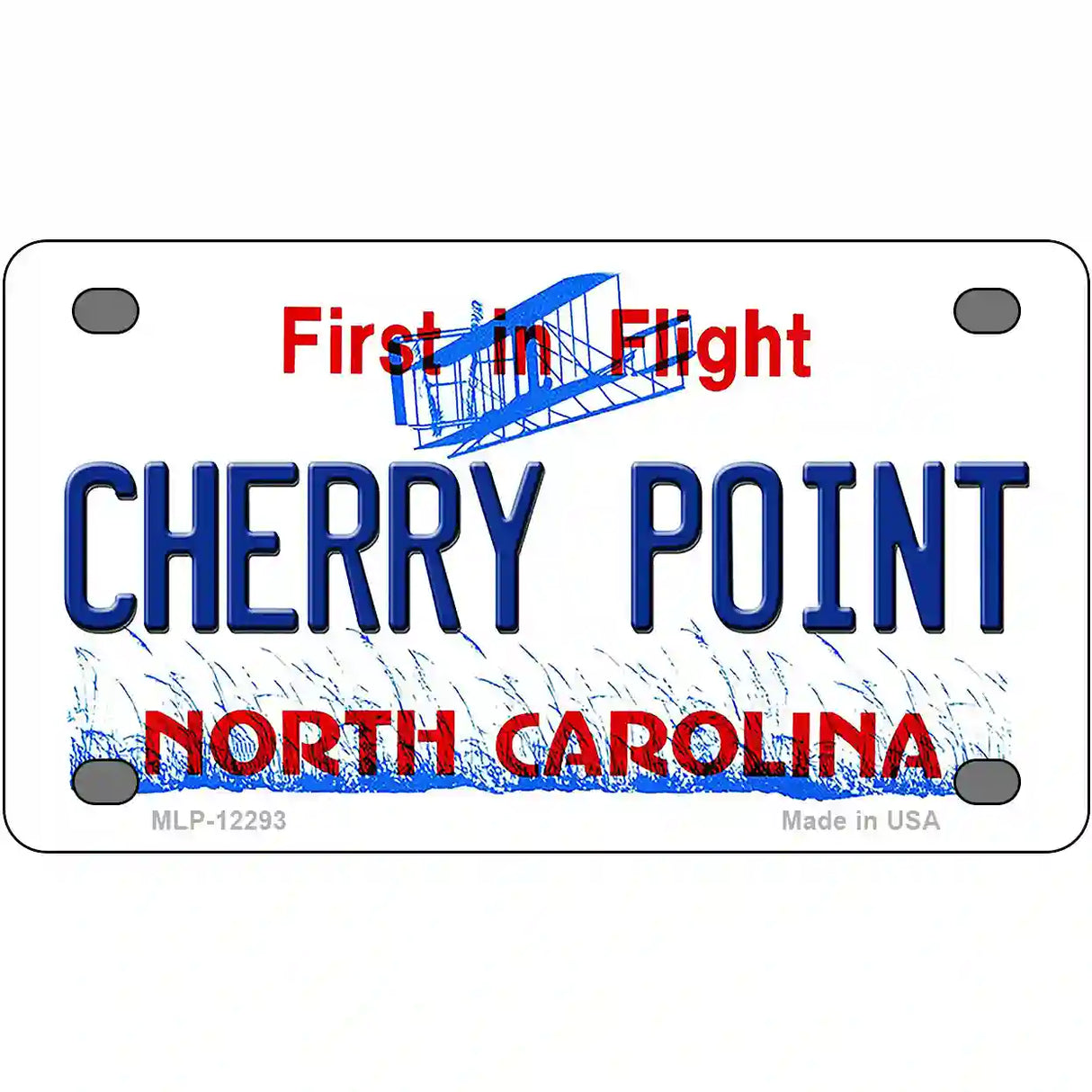 North Carolina Cherry Point Novelty Metal License Plate 4" x 2.2" (MLP)