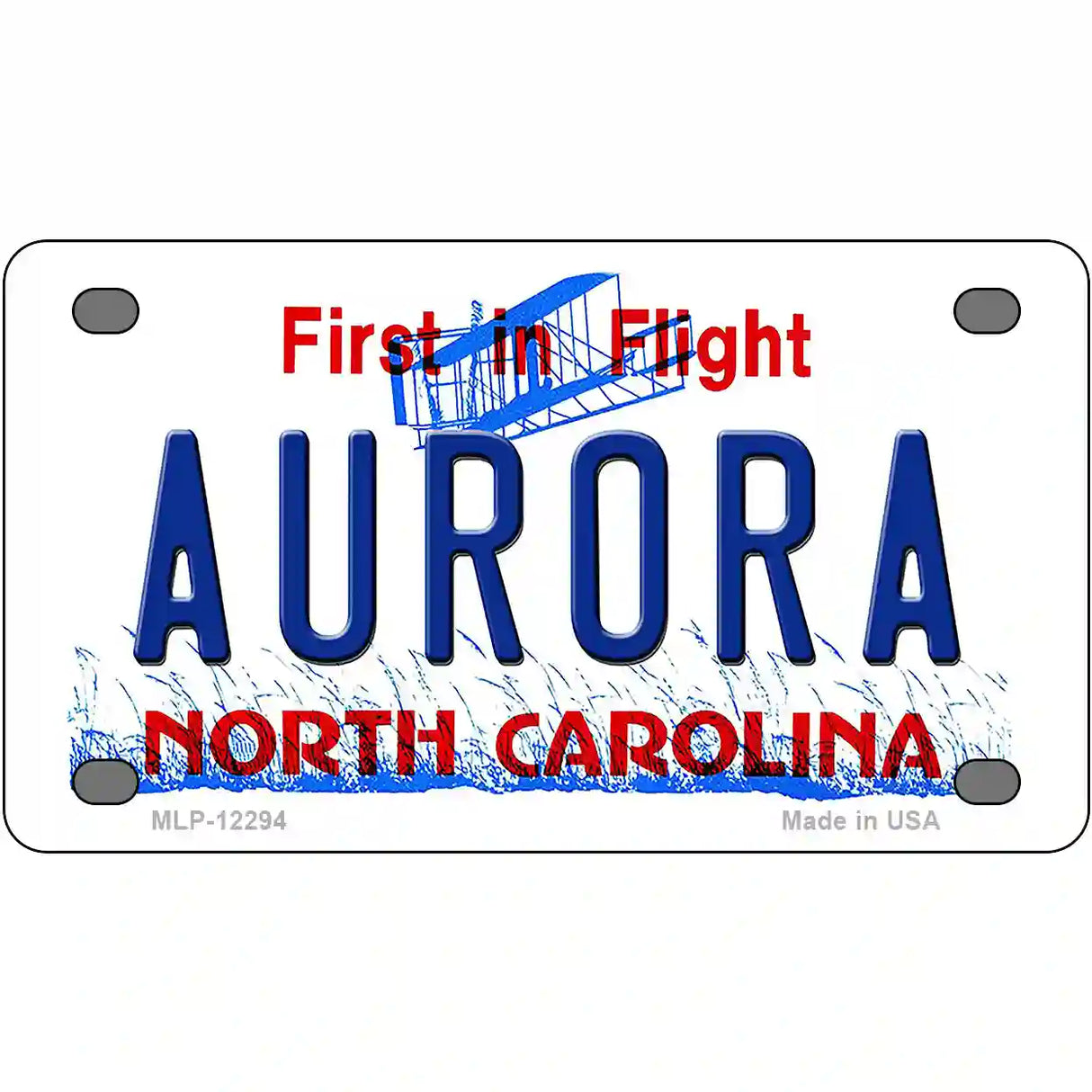 North Carolina Aurora Novelty Metal License Plate 4" x 2.2" (MLP)