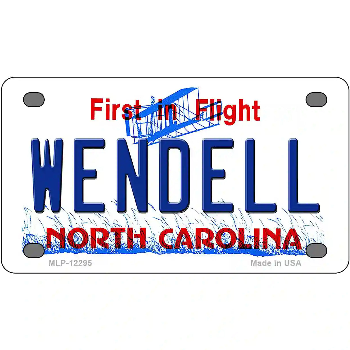 North Carolina Wendell Novelty Metal License Plate 4" x 2.2" (MLP)