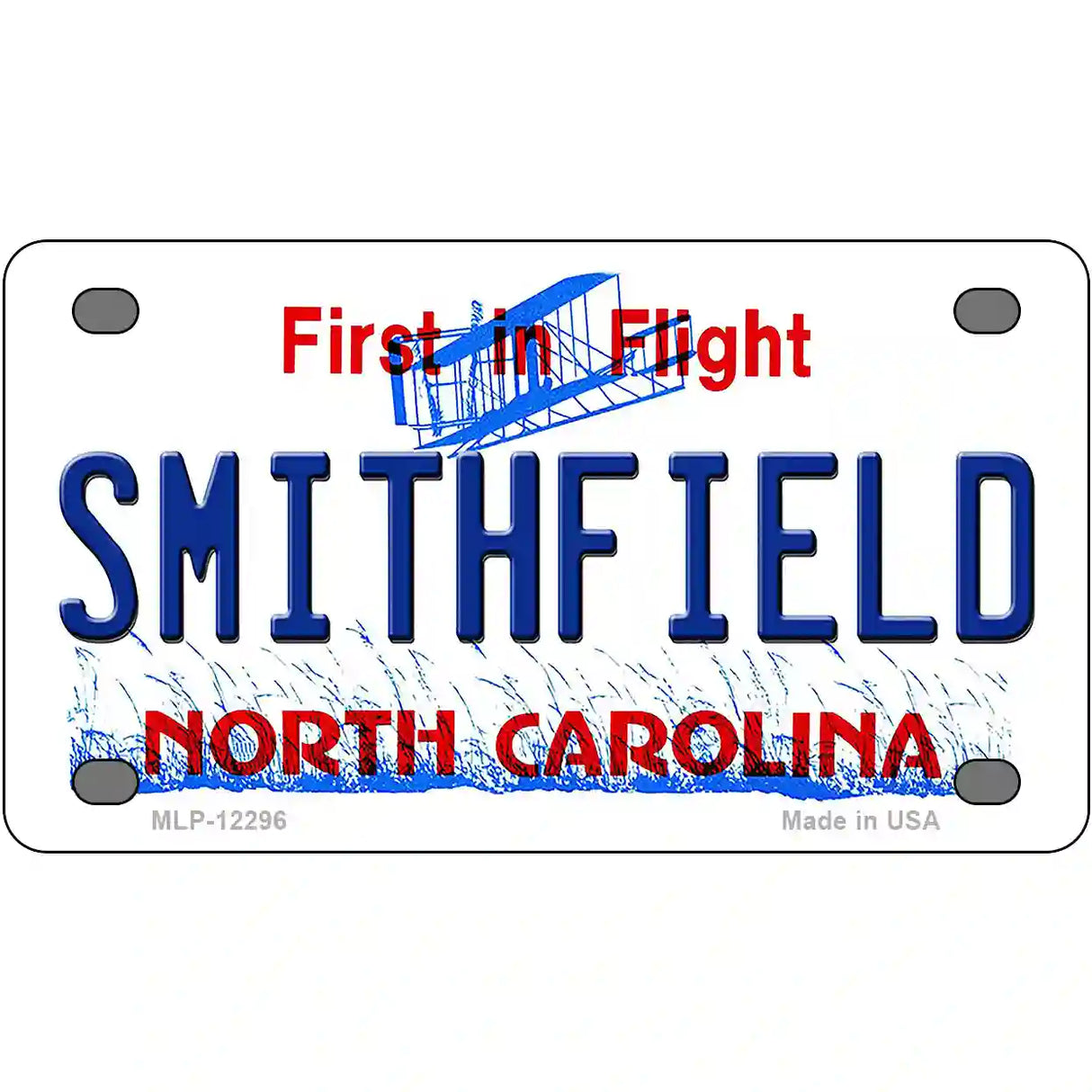 North Carolina Smithfield Novelty Metal License Plate 4" x 2.2" (MLP)